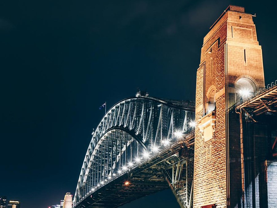 Sydney Harbour Bridge at night